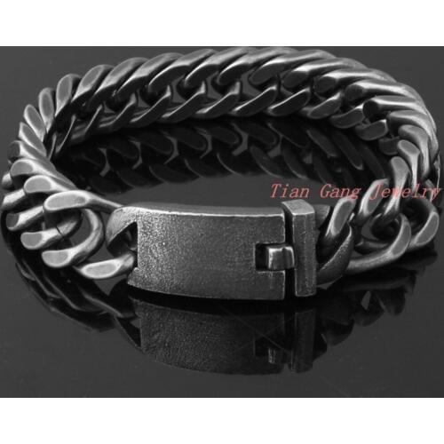 Top Quality 13mm 316L Stainless Steel Bracelet Silver Color Round Curb Cuban Link Mens Chain Boys Wholesale Jewelry
