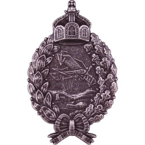 German Army Sniper Oak Leaf Metal Cap Badge Lapel Pin