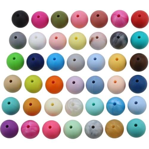 New 12MM Food Grade Silicone loose Beads DIY Necklaces Baby Bracelets Babies Chewing Teethers Necklaces Jewelry 500pcs/lot