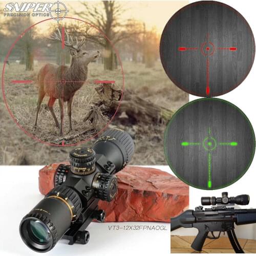 SNIPER VT 3-12X32 FFP Hunting Compact Optical Sight Tactical Riflescope Glass Etched Reticle Red Green llluminate hunting optics
