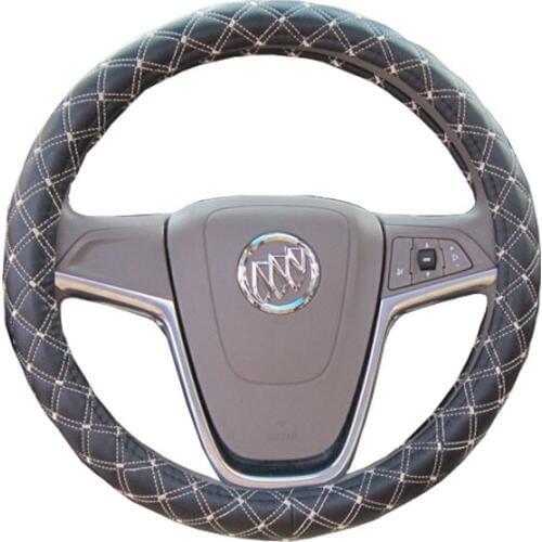 DIY PU Leather Universal Car Steering-wheel Cover 38CM Car-styling Sport Auto Steering Wheel Covers