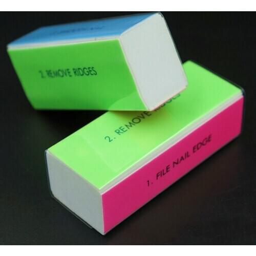 Wholesales professional nail art care beauty 4 Steps quare Nail file grind sand nails polished article 500pcs/lot free shipping