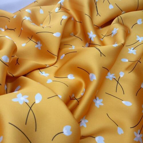 Dress Silk Charmeuse Fabric Flower Qualified Shiny Dropping Soft Silk Imitation Sewing Craft Material Silky Pajamas Fabric Craft