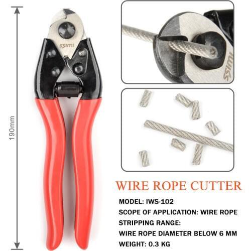 IWISS pliers IWS-102 stainless steel Wire Rope scissors Crimping Tool Wire Rope Cutter