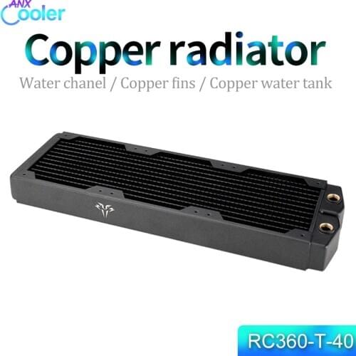 RC360-T-40 copper heat radiator black color 360mm water cooling radiator for CPU GPU water cooling system