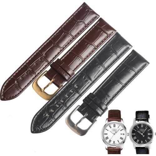 WENTULA watchbands for TISSOT CLASSIC DREAM T033.410 calf-leather band cow leather Genuine Leather leather strap watch band man