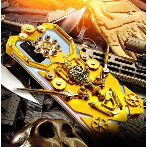 Luxury Armor Metal Aluminum pure copper Cover For Huawei Honor Play 4 case mechanical gear purely handmade Skull Phone shell