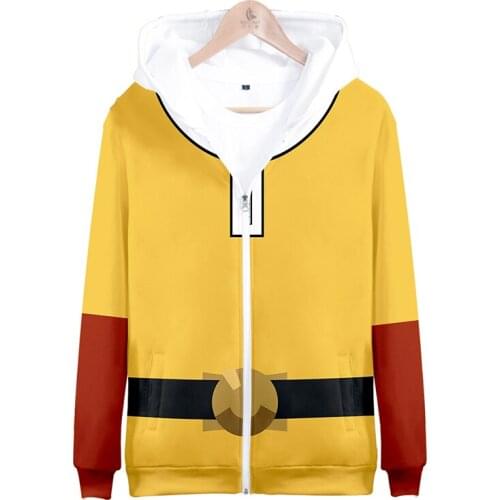 3d Hoodie Japanese Anime One Punch Man Cosplay Costume Mens Clothing KPOP Zipper Hoodies Coats Tops Sweatshirt Casual