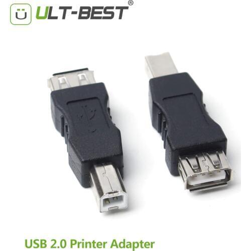 ULT-Best USB Printer Adapter USB2.0 Female to USB B Male Print Connector Computer Printer Scanner USB-B Adapter Converter