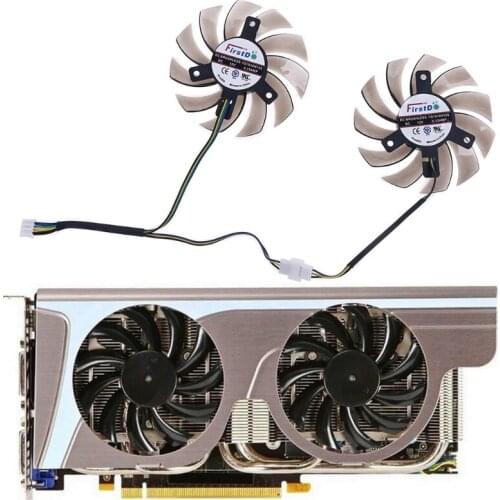 1 Pair FD7010H12S 75mm 4Pin Cooler Fan for MSI GTX R6870 R6790 Graphics Card