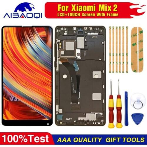 AiBaoQi For 5.99'' Xiaomi Mi Mix 2 LCD&Touch screen Digitizer with frame assembly lcd screen display replacment tools