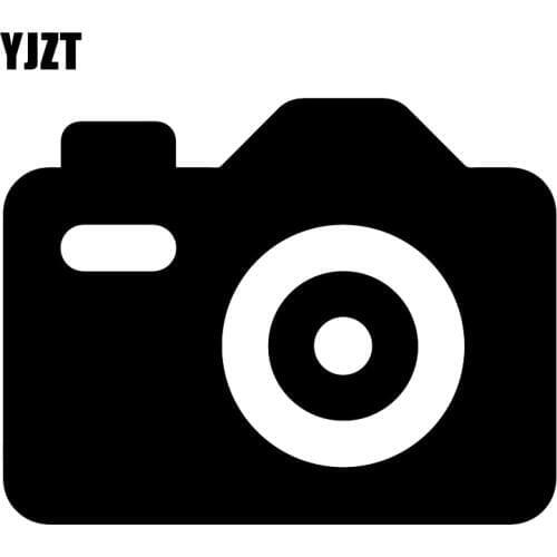 YJZT 14.9X11.5CM Camera Fashion Window Decal Car Tail Bumper Decoration Stickers C25-0962