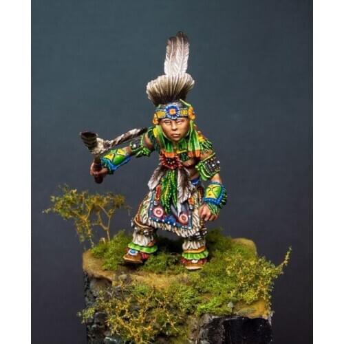 1/32 42mm ancient fantasy stand warrior Resin figure Model kits Miniature gk Unassembly Unpainted