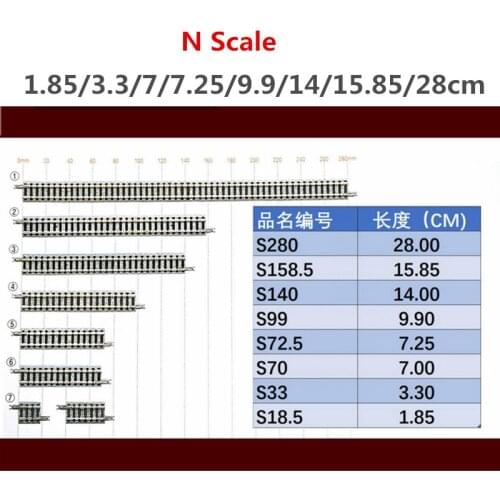 1Pc N Scale 1/140-1/160 9mm Train Track Straight Track for Train Model Decor DIY Model for Sand Table