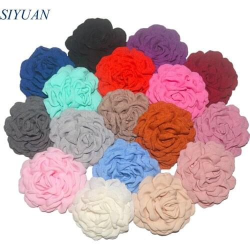 20pcs/lot 3.5 inch Korea Hemp Fabric Flower Girl/Women Burned Burlap Flower Clip Newest Headwear Accessories TH258