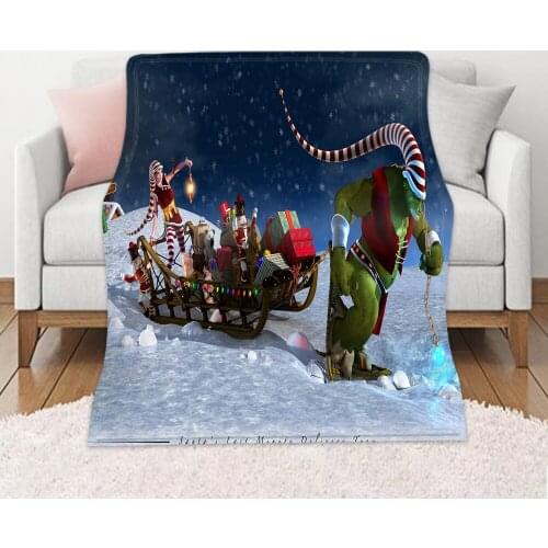 2021 Christmas Tree Throw Blanket Flannel Fleece Blanket Soft Plush Warm Winter Bedding Christmas Snowman Gifts Decor 59x86 Inch