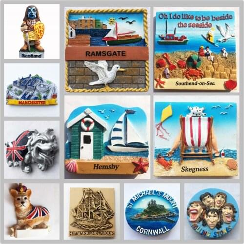 England Dove of peace Seascape Fridge Magnets Refrigerator Stickers Tourist Souvenir Decoration Articles Handicraft Gifts
