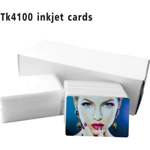 Free Shipping 100 PCS/Lot Rfid 125Khz EM4100 Chip Blank ID Inkjet Printable By Epson /Canon Printer with Card Tray