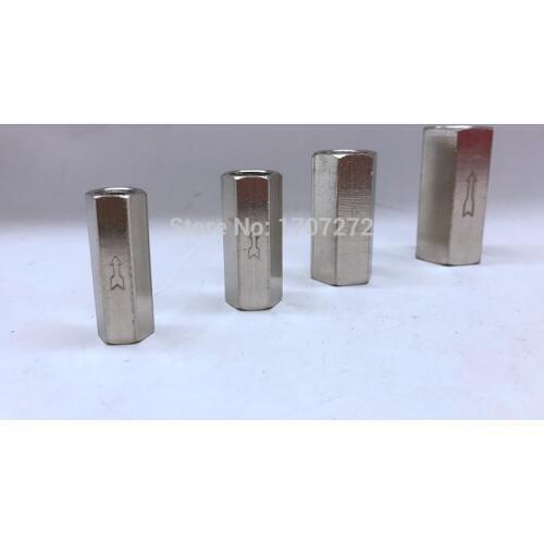 Free shipping Brass 1/8" 1/4'' 3/8" 1/2"Threaded BSPP Female Full Port One Way Air Check Gas Oil Water Valve