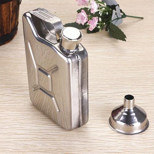 5oz Gasoline Bucket Shape Wedding Party Bar Drink Bottle Hip Flask Whisky Bottle Alcohol Drinkware with Funnel