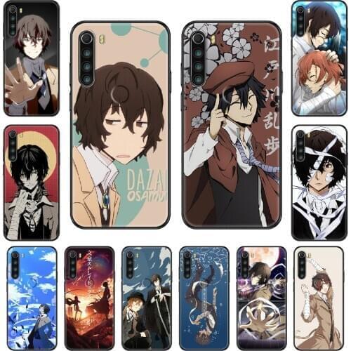 Anime Bungou Stray Dogs Phone case For Xiaomi Redmi Note S2 4 5 6 7 8 A S X Plus Pro black soft funda fashion prime pretty