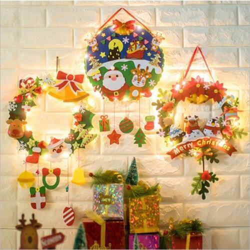 DIY Christmas Wind Chimes Decoration Kindergarten Learning Education Kids Craft Toys Home Decoration Christmas Gifts