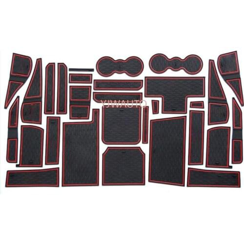 Door Slot Mat for LAND ROVER Discovery Gate Groove Cushion Car Door Rubber Cup Holder Mats Anti-slip Carpets Position