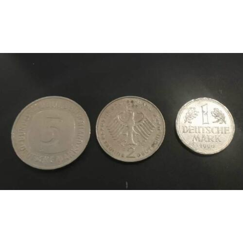 Germany 1/2/5 DM100% Real Original Coin Uncirculated Unc Collect Coins