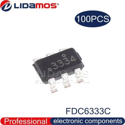 LIDAMOS 500Piece FDC6333C FDC6333 Marking 333S 333 SOT23-6 New original 30V/-30V N/P-Channel PowerTrench MOSFETs