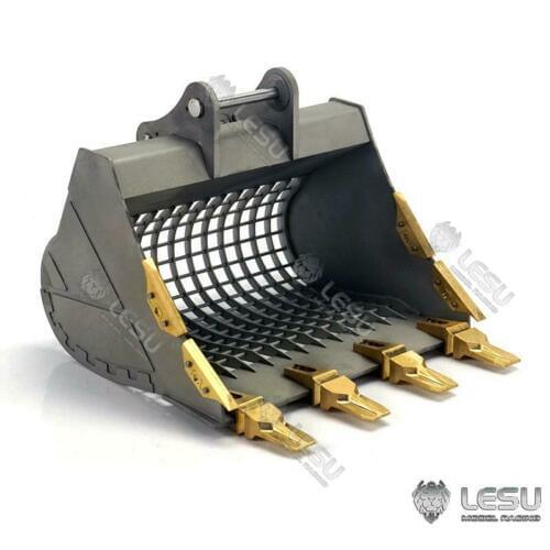 LESU Metal Bucket for Carter C374 Hydraulic Excavator 1/14 DIY Model Brass Teeth TH17013-SMT5