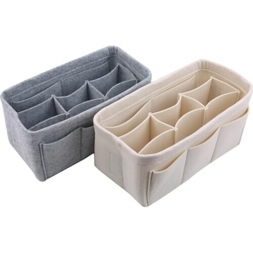 Multi-Pocket Felt Storage Basket Multifunctionele Storage Boxes Make Opbergtas Desktop Living Room Toy Organizer