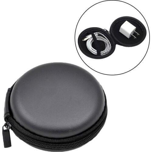 Multifunctional Portable Earphone Storage Package Shockproof Round Zipper Storage Bag Earphone Organizer Pouch Headset Bag