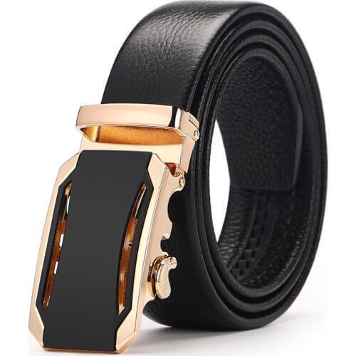 2018 New 100% Cow Genuine Leather Belts For Men High Quality Alloy Automatic Buckle Belt Cinto Masculino Original