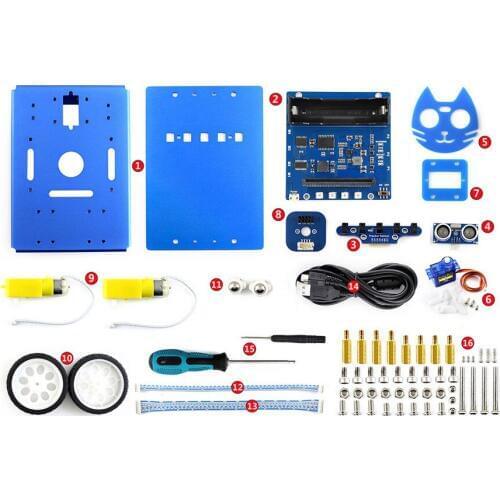KitiBot 2WD robot building kit for micro:bit (no micro:bit)