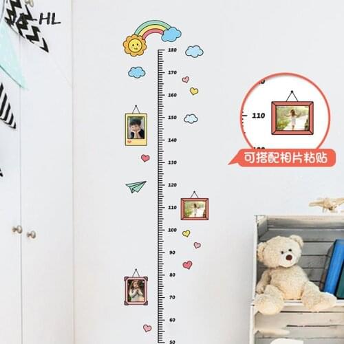 Wall Sticker For Kids Room Bedroom Height Meter Stickers Room Decor Funny Cartoon Animal Music Child Growth Height Ruler