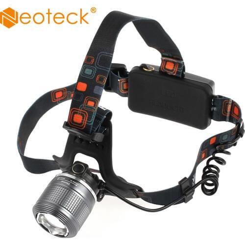 Neoteck Headlight 6000 Lumen headlamp T6 LED Head Lamp Flashlight Torch Lanterns USB Rechargeable Outdoor Camping