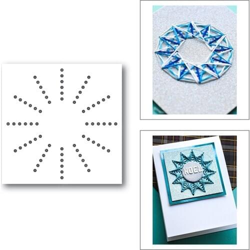 2020 New Christmas Metal Cutting Dies For Cut Paper Craft Making Card Sewing Circle Wreath and Fireworks Scrapbooking No Stamps