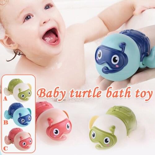 New Cute Cartoon Animal Tortoise Classic Baby Water Toy Infant Swim Turtle Wound-up Chain Clockwork Kids Beach Bath Toys