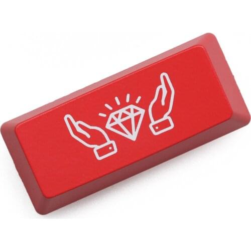 Novelty Shine Through Keycaps ABS Etched WSB concept stock black red for custom mechanical keyboard enter backspace esc