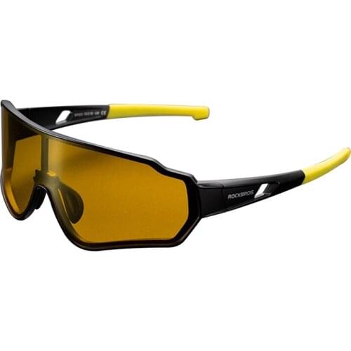 ROCKBROS Outdoor Sports Bike Riding Glasses Color Changing Style Hd Pc Lens Full Frame Windproof Glasses Adjustable Nose Pads