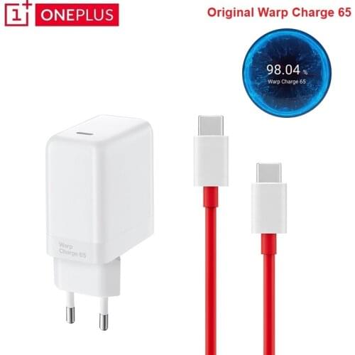 Original Oneplus 9pro Warp Charge 65w Power Adapter EU quick Charger 65 w Type C To Type C Cable One Plus 9 pro 9R 8T 8