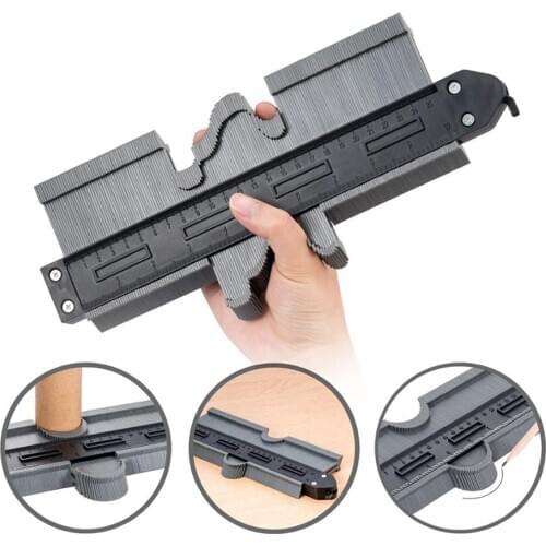 Multi-functio Contour Profile Gauge Tiling Laminate Tiles Edge Shaping Wood Measure Ruler ABS Contour Gauge Duplicator