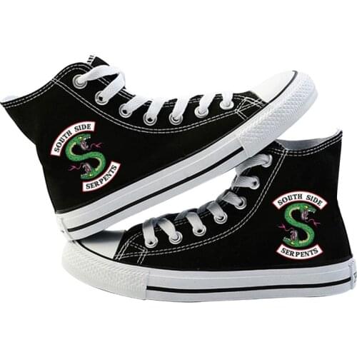 South Side Serpents Riverdale Southside Printed High Canvas Velcro Shoes Vulcanized Shoes Sneakers Shoes Riverdale Serpents