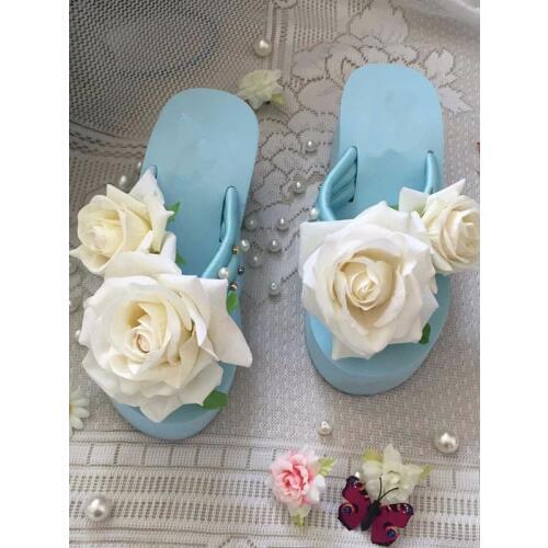 Special Design Floral Flip Flops Slip-on Wedges Beautiful Looking Women Shoes Female Summer Time Wear Platform02
