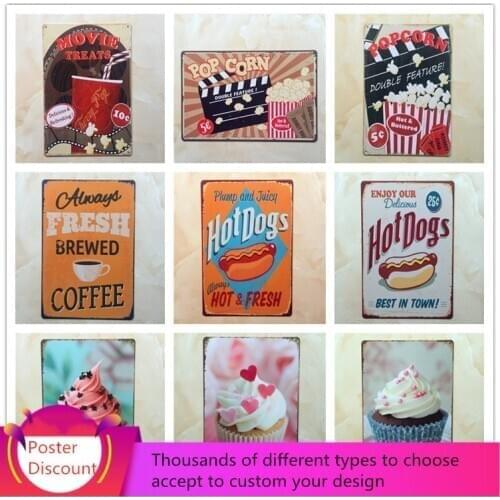 Fresh Baked Hot Dogs Best In Town Retro Vintage Metal Tin Signs Poster Wall Art Pub Bar Decor