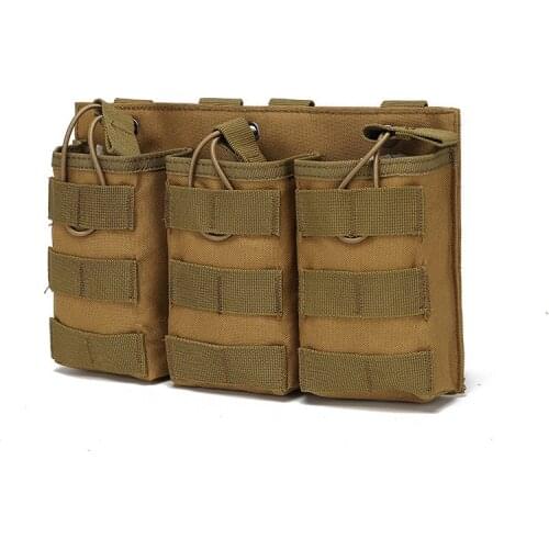 Tactical Molle Magazine Pouch Double-Layer Triple Rifle Pistol Mags Bag Cartridge Pouches Hunting Paintball Mag Holder Carrier