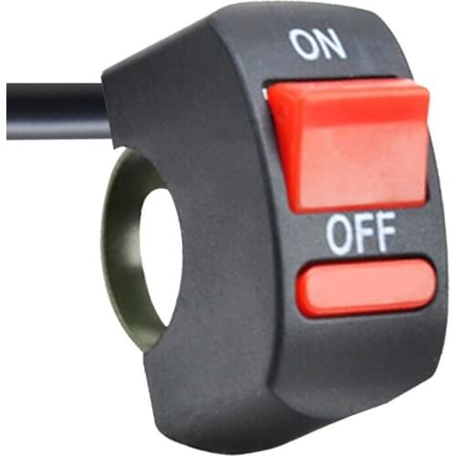 7/8" Universal Motorcycle Handlebar Flameout Switch For Motorcycle Motor ATV Bike ON OFF Button Durable Switches DC12V/10A 55CM