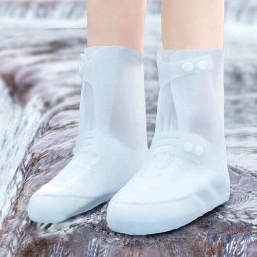 High Tube Shoe Cover Men and Women Waterproof Rain Boot Cover Non-slip Thick Rain Boots Outdoor Travel Rain Boots