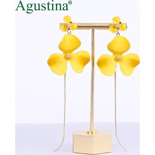 Agustin yellow earrings fashion jewelry Drop earrings women luxury long earrings boho earings earring gold bohemian Wholesale cc