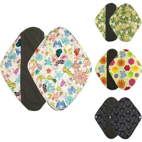 Women Lady Cloth Pad Panty Liner Feminine Hygiene Pad Sanitary Pads Washable Organic Reusable Bamboo Cloth Menstrual Pads